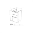 Bestar Connexion Office 1 Drawer Filing Cabinet in Slate & Sandstone