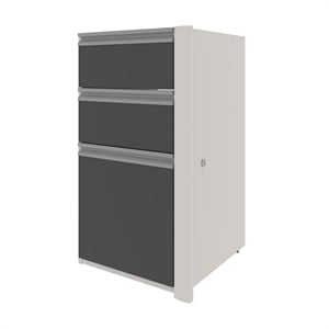 Bestar Connexion Office 1 Drawer Filing Cabinet in Slate & Sandstone