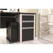 Bestar Connexion Office 1 Drawer Filing Cabinet in Slate & Sandstone