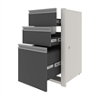 Bestar Connexion Office 1 Drawer Filing Cabinet in Slate & Sandstone