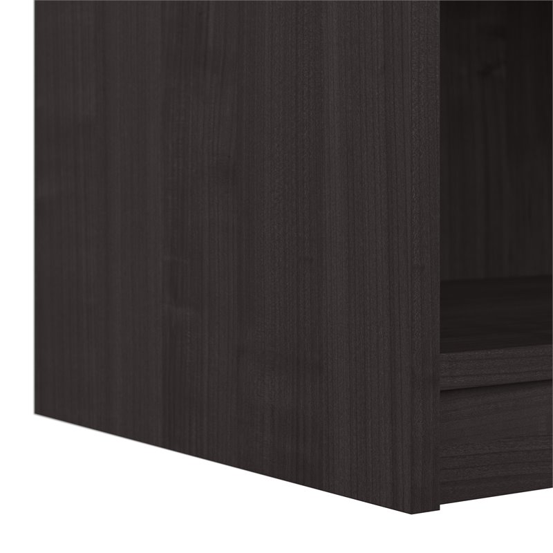 Bestar Logan 5-Shelf Contemporary Engineered Wood Bookcase in Charcoal Maple