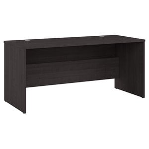 bestar ridgeley contemporary engineered wood desk shell in charcoal maple