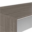 Bestar Ridgeley Contemporary Engineered Wood Desk Shell in Silver Maple/White