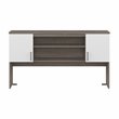 Bestar Ridgeley Contemporary Engineered Wood Hutch in Silver Maple/Pure White