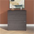 Bestar Ridgeley 2-Drawer Engineered Wood Lateral File Cabinet in Charcoal Maple