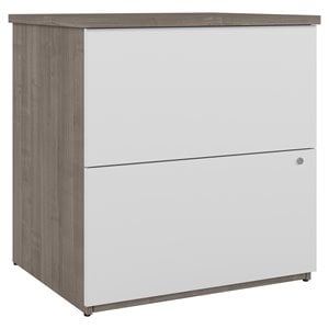 bestar ridgeley 2-drawer engineered wood lateral file cabinet in maple/white