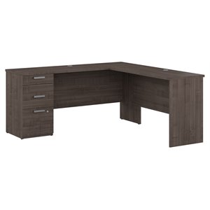 bestar ridgeley l-desk contemporary engineered wood desk in medium gray maple