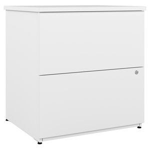 bestar logan 2-drawer engineered wood lateral file cabinet in pure white