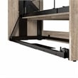 Bestar Pur Full Murphy Bed and 2 Shelving Units w/Drawers (109W) in Rustic Brown