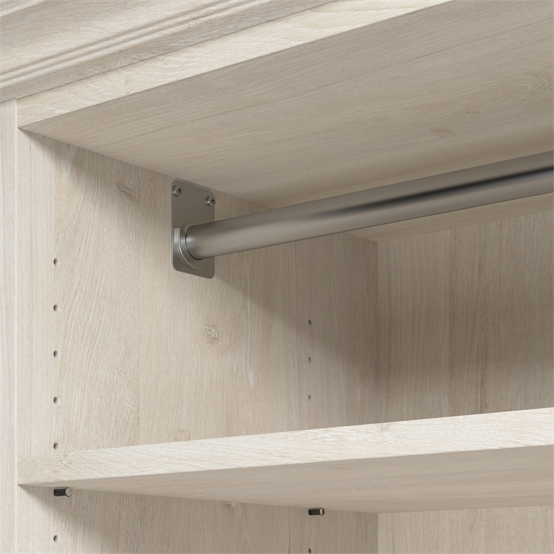 Bestar Versatile 97W Engineered Wood Walk-In Closet Organizer in White