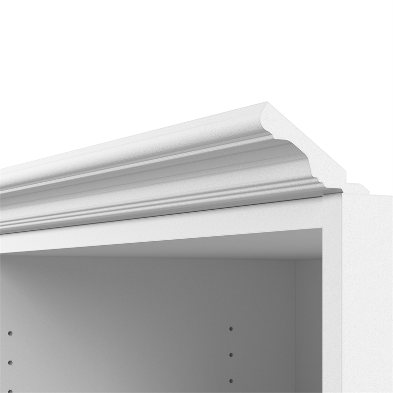 Bestar Versatile Engineered Wood Queen Murphy Bed and Organizer in White