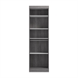 Bestar Nebula 25W Contemporary Engineered Wood Closet Organizer in Gray/White