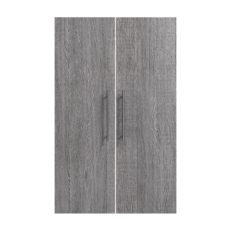 Bestar Nebula Engineered Wood 2 Door Set for Closet Organizer in Bark Gray