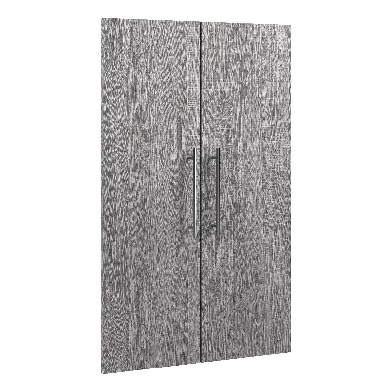 Bestar Nebula Engineered Wood 2 Door Set for Closet Organizer in Bark Gray