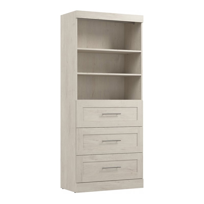 36W Closet Storage Cabinet in Bark Grey by Bestar