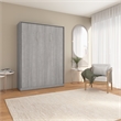 Bestar USA Claremont Contemporary Engineered Wood Full Murphy Bed in Gray