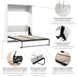 Bestar USA Claremont Contemporary Engineered Wood Full Murphy Bed in White