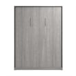 Bestar USA Claremont Engineered Wood Queen Murphy Bed in Gray