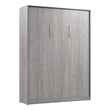 Bestar USA Claremont Engineered Wood Queen Murphy Bed in Gray