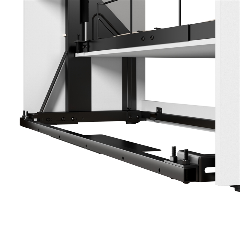 Bestar USA Claremont Engineered Wood Queen Murphy Bed in White