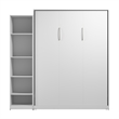 Bestar USA Claremont Wood Queen Murphy Bed with Closet Organizer in White