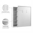 Bestar USA Claremont Wood Queen Murphy Bed with Closet Organizer in White