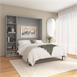 Bestar USA Claremont Wood Full Murphy Bed with Closet Organizer in Gray