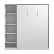 Bestar USA Claremont Wood Full Murphy Bed with Closet Organizer in White