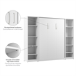 Bestar USA Claremont Wood Full Murphy Bed with Closet Organizers in White