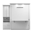 Bestar Lumina Modern Engineered Wood Queen Murphy Bedroom Sets - White