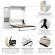 Bestar Lumina Modern Engineered Wood Queen Murphy Bedroom Sets - White