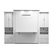 Bestar Lumina Modern Engineered Wood Queen Murphy Bedroom Sets in White