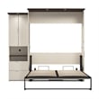 Bestar Lumina Engineered Wood Queen Murphy Bedroom Sets - White Chocolate