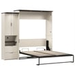 Bestar Lumina Engineered Wood Queen Murphy Bedroom Sets - White Chocolate