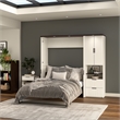 Bestar Lumina Engineered Wood Full Murphy Bedroom Sets in White Chocolate
