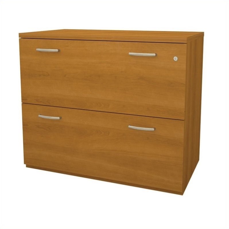 Bestar Assembled Oversize Lateral Wood File in Cappuccino