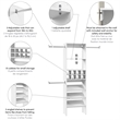 Carina Closet 24W Organizer with Shoe Shelves Rods Cubbies  - Engineered Wood