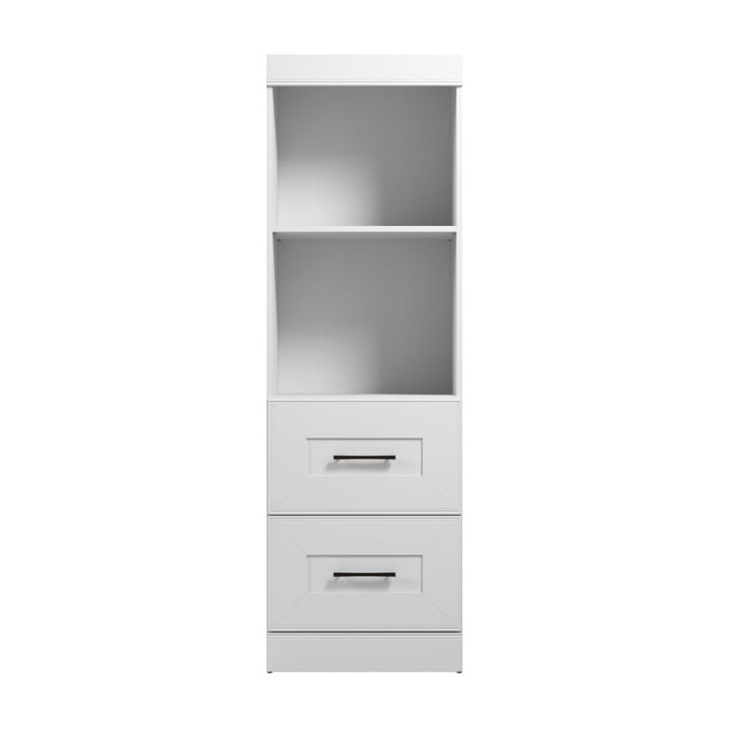 Bestar Edge 25W Closet Organizer with Drawers in White