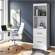 Bestar Edge 25W Closet Organizer with Drawers in White