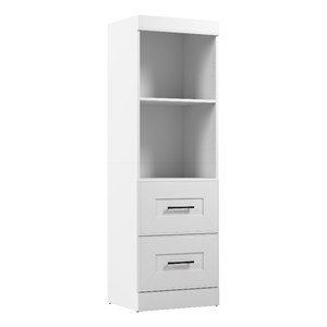 Bestar Edge 25W Closet Organizer with Drawers in White