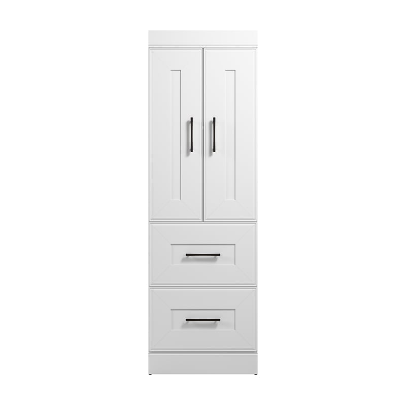 Bestar Edge 25W Wardrobe in White