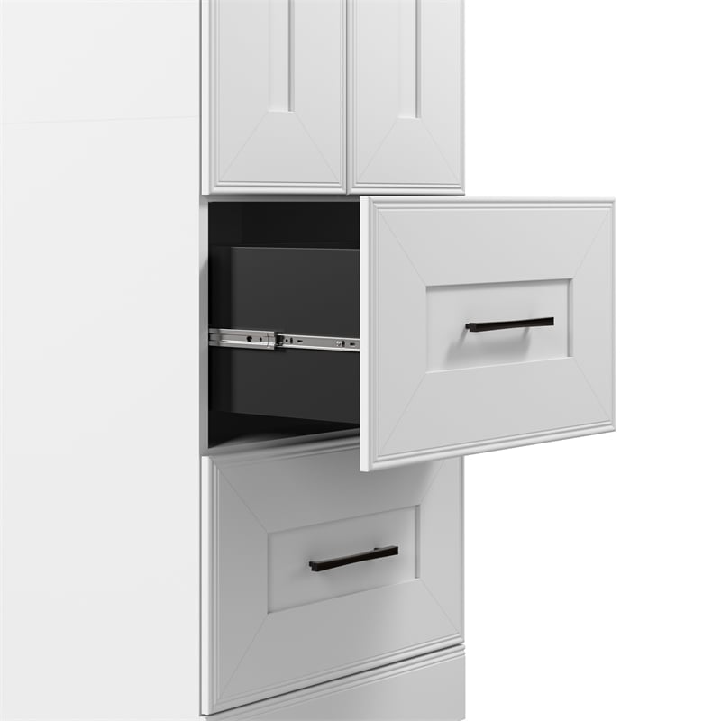 Bestar Edge 25W Wardrobe in White
