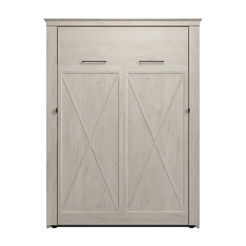 Bestar Key West 63W Full Murphy Bed - Engineered Wood in White