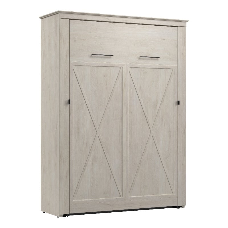 Bestar Key West 63W Full Murphy Bed - Engineered Wood in White