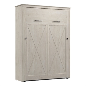 Bestar Key West 63W Full Murphy Bed - Engineered Wood in White
