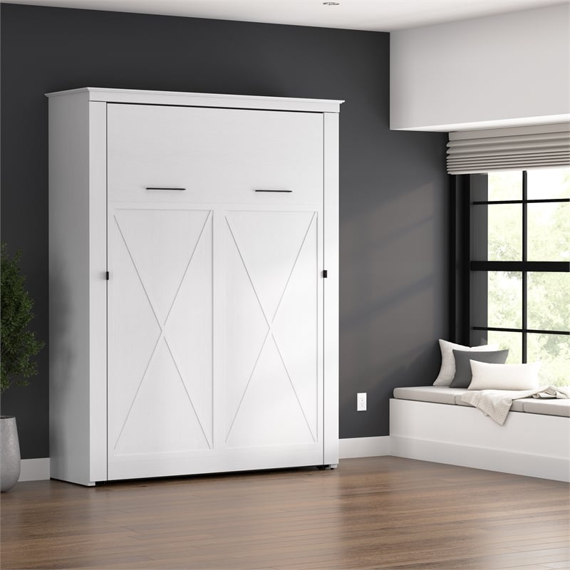 Bestar Key West 69W Queen Murphy Bed - Engineered Wood in White