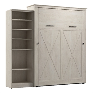 Bestar Key West Queen Murphy Bed with Closet Organizer (94W) - Engineered Wood