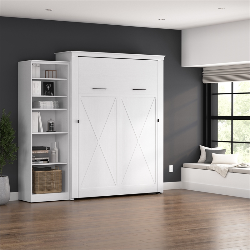 Bestar Key West Queen Murphy Bed with Closet Organizer (94W) - Engineered Wood