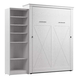 Bestar Key West Queen Murphy Bed with Closet Organizer (94W) - Engineered Wood