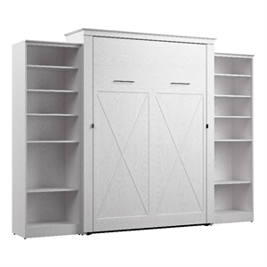Bestar Key West Queen Murphy Bed with Closet Organizers (119W) - Engineered Wood